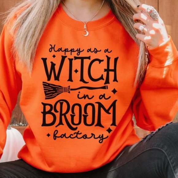 Gildan Tops - Happy as a witch in a broom factory